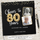 Search for 80th birthday guest books Cheers to 80 years