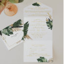 Search for tropical leaf wedding invitations Monstera leaves