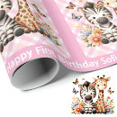 Search for little girl birthday wrapping paper Pink