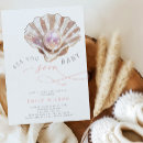Search for beach baby shower invitations Seashell