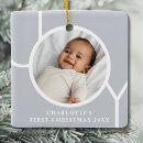 Search for grey christmas tree decorations Baby's first christmas