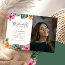 Search for aloha graduation invitations Hibiscus