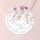 Search for love blooms stickers Wildflower bridal shower