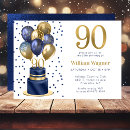 Search for mans 90th birthday invitations Mens