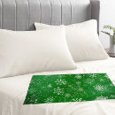 Search for snowflake pattern pillowcases Green