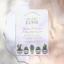 Search for succulents birthday invitations Floral
