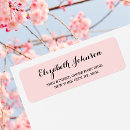 Search for black white and pink return address labels Elegant