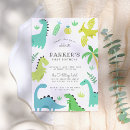 Search for green dinosaur invitations Boy