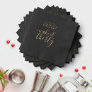 Search for 30th birthday napkins Black and gold
