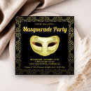 Search for black and gold masquerade party invitations Costume