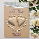 Search for hearts in the sand wedding invitations Island