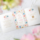 Search for 3 in one wedding invitations Floral