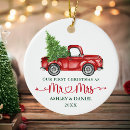 Search for red heart christmas tree decorations Newlywed
