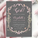 Search for pink grey baby shower invitations Mother to be