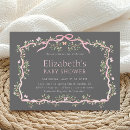 Search for pink gray baby shower invitations For her