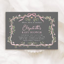 Search for pink gray baby shower invitations For her