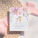 Search for pastel pink baby girl shower invitations Watercolor flowers