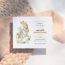 Search for watercolor animals baby shower invitations Giraffe