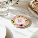 Search for flower monogram coasters Floral