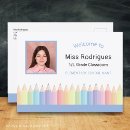 Search for teacher welcome postcards Kindergarten