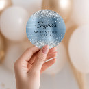 Search for silver blue stickers Girly