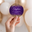 Search for purple 50th birthday stickers Chic