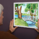 Search for peaceful scene posters Watercolor landscape