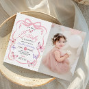 Search for photo frame girls birthday invitations Pink bow