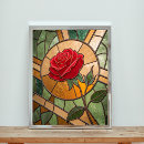 Search for beauty and the beast posters Red rose