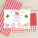 Search for barnyard farm baby shower invitations Watercolor
