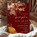 Search for orange baby shower invitations A little pumpkin