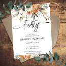 Search for rustic floral birthday invitations Forty