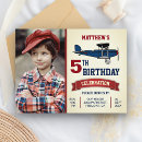 Search for vintage aeroplane birthday invitations Retro