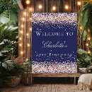 Search for navy blue and rose gold posters Welcome