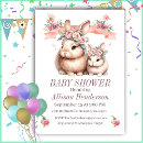 Search for bunny baby girl shower invitations Flowers