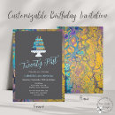 Search for jewel tone birthday invitations Modern