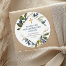 Search for blue communion stickers Gold cross