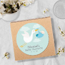 Search for blue stork boy stickers Boy baby shower