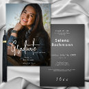 Search for class 2024 graduation invitations Black and white