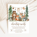 Search for woodland animals baby shower invitations Rustic