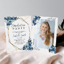 Search for navy blue graduation invitations Chic