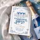 Search for gold foil engagement party invitations Vintage