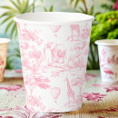 Search for baby shower paper cups Toile de jouy