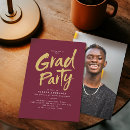 Search for maroon graduation invitations Maroon and gold