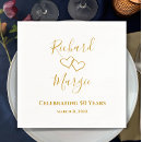 Search for 50th anniversary wedding napkins 50 years