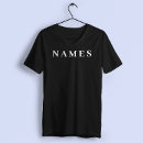 Search for initials womens tshirts Black and white