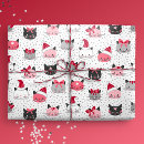 Search for santa head wrapping paper Red
