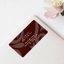 Search for red damask return address labels Classy