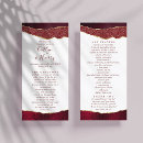 Search for burgundy and gold wedding programmes Watercolor