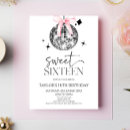 Search for pink black and silver glitter invitations For her